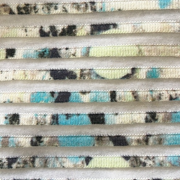 Barney’s New York Mini Dress Short Sleeve Striped Mesh - Picture 8 of 11